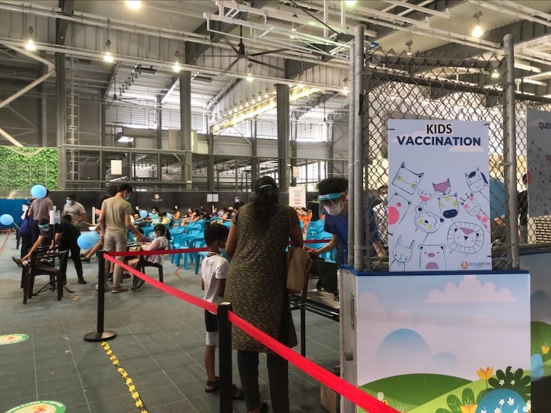 A Covid-19 vaccination centre for children at Our Tampines Hub on Jan 29, 2022. u00e2u20acu201d TODAY picnn