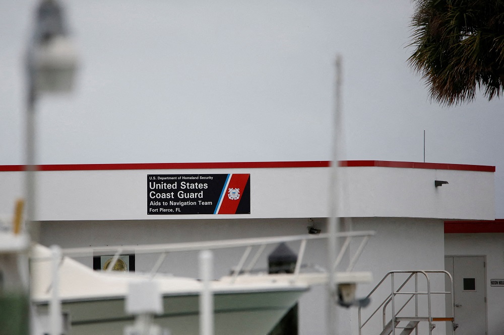 A view of the US Coast Guard station after the search for 39 people reported missing after their boat capsized in the Atlantic Ocean in what is being called a human smuggling attempt gone awry, at Fort Pierce, Florida January 26, 2022. u00e2u20acu2022 Reuters pic