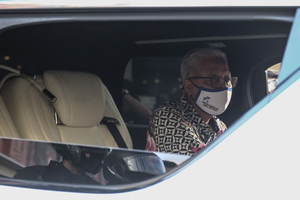 Prime Minister Datuk Seri Ismail Sabri Yaakob is pictured leaving the National Heart Institute in Kuala Lumpur, January 22, 2022. u00e2u20acu201d Picture by Yusof Mat Isa
