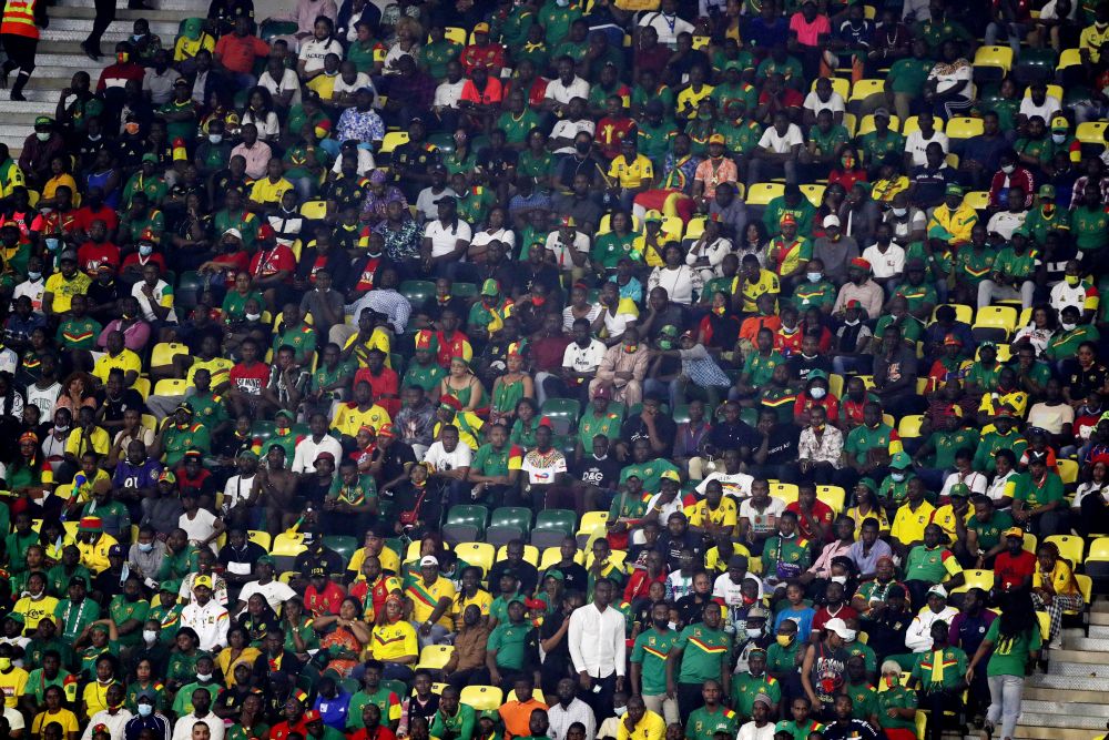 General view of Cameroon fans inside Stade d'Olembe, Yaounde during the Cameroon v Comoros clash January 24, 2022. u00e2u20acu201d Reuters pic