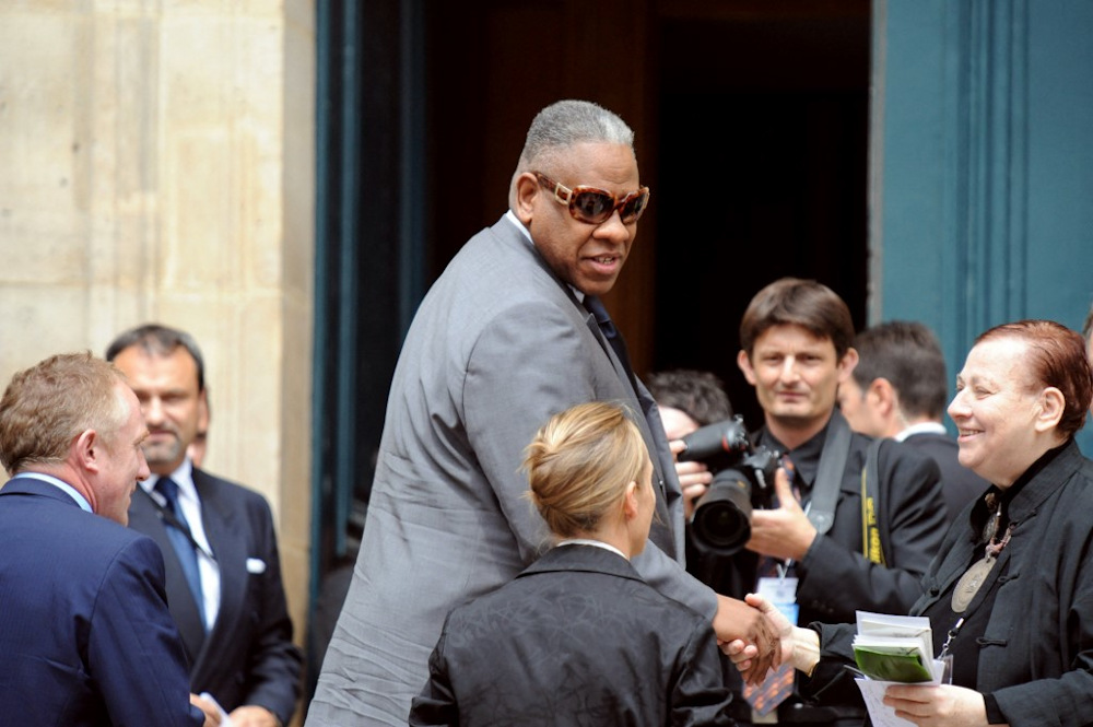 In this file photo taken on June 5, 2008 Vogue Editor-at-Large Andre Leon Talley arrives at the Saint-Roch church in Paris, to attend the funeral mass held by father Roland Letteron for fashion designer Yves Saint-Laurent. u00e2u20acu201d AFP pic