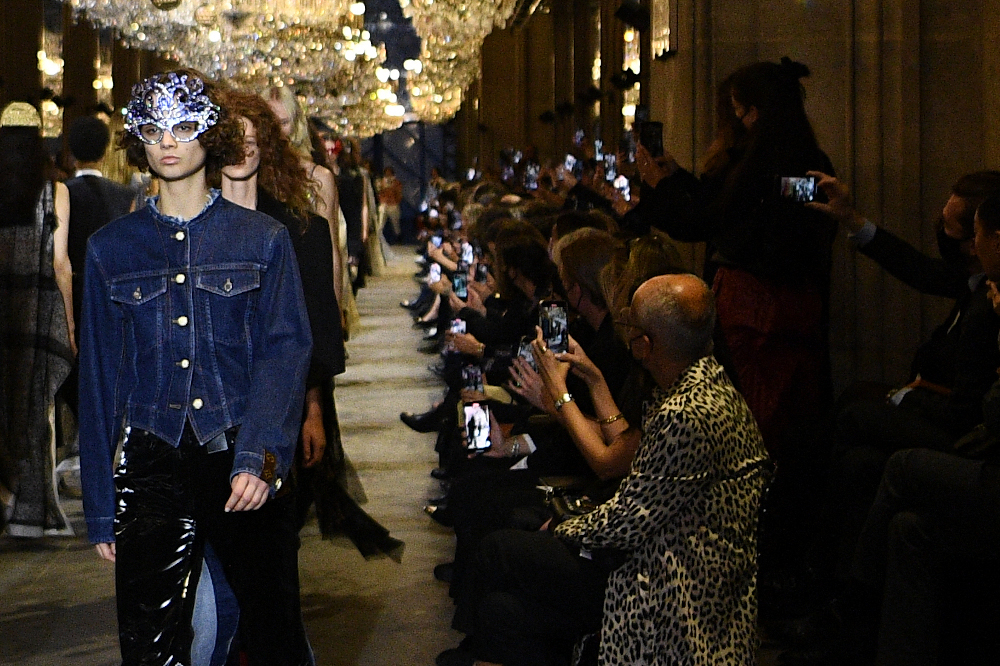 Models present creations by Louis Vuitton during the Womenu00e2u20acu2122s Spring-Summer 2022 Ready-to-Wear collection fashion show. u00e2u20acu201d AFP pic
