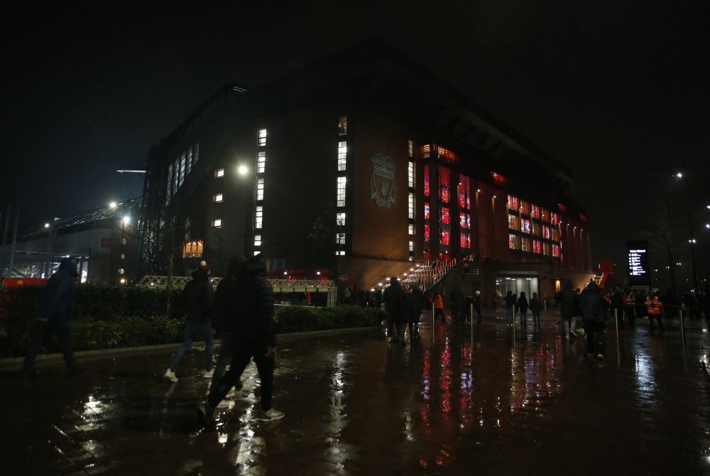 General view outside Anfield before Liverpoolu00e2u20acu2122s League Cup match against Leicester City in Liverpool December 22, 2021. u00e2u20acu201d Reuters picn