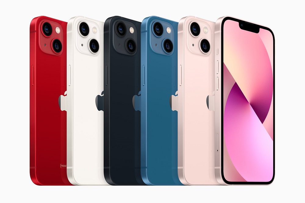The iPhone 13 is available in five colours. u00e2u20acu2022 Picture courtesy of Apple