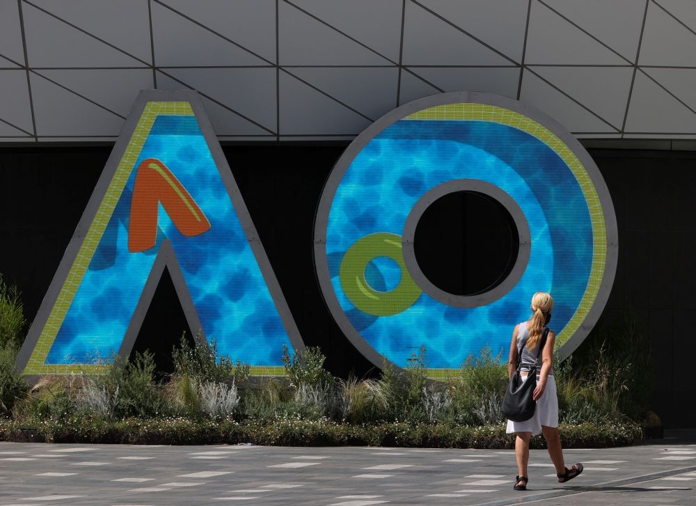 A person walks through Melbourne Park in the lead-up to the Australian Open January 12, 2022. u00e2u20acu201d Reuters pic