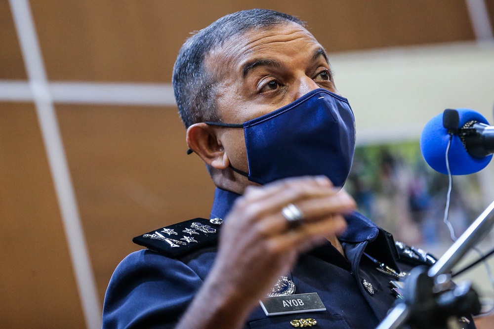 Bukit Aman Narcotics Crime Investigation Department (NCID) director Datuk Ayob Khan Mydin Pitchay speaks during a press conference at the Bukit Aman police headquarters in Kuala Lumpur January 25, 2022. u00e2u20acu2022 Picture by Hari Anggara