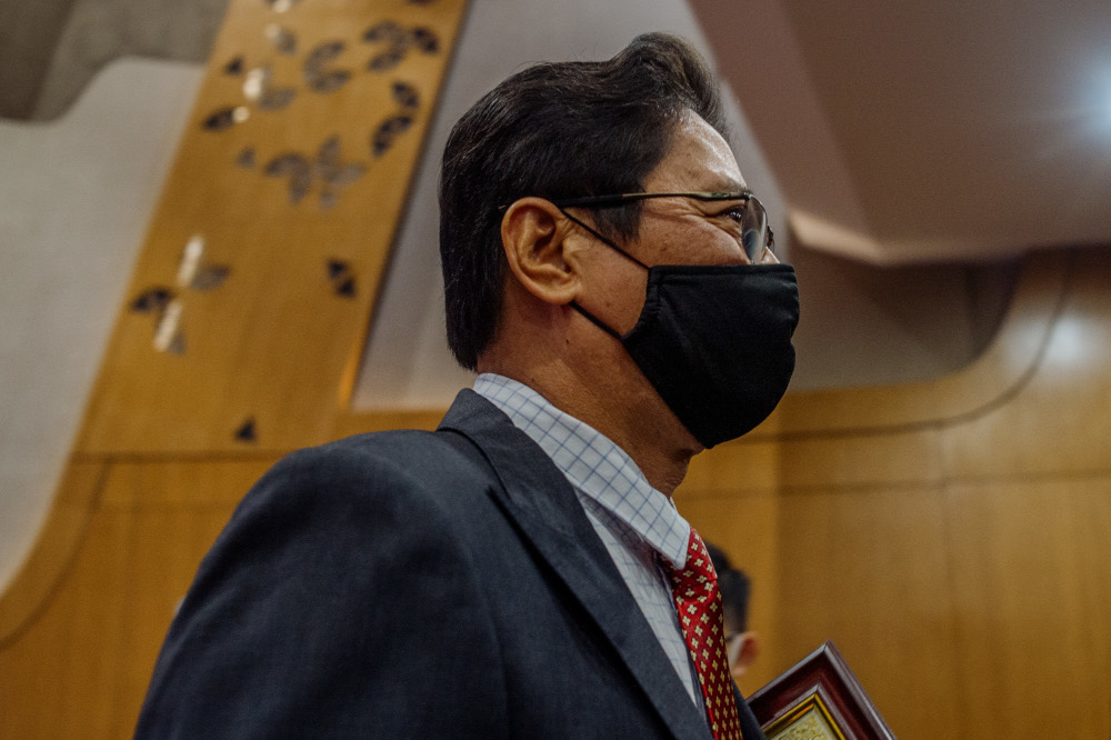 Malaysian Anti-Corruption Commission chief commissioner Tan Sri Azam Baki at a special press conference at MACC headquarters in Putrajaya, January 5, 2022. u00e2u20acu201d Picture by Shafwan Zaidon