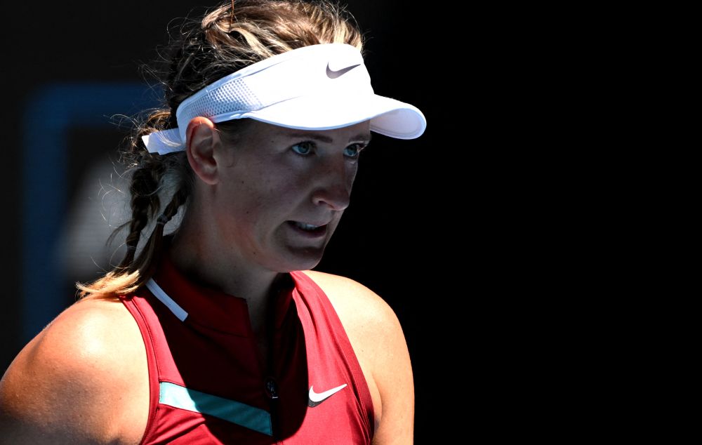 Belarus' Victoria Azarenka reacts during her third round Australian Open match against Ukraine's Elina Svitolina at Melbourne Park January 21, 2022. u00e2u20acu201d Reuters pic