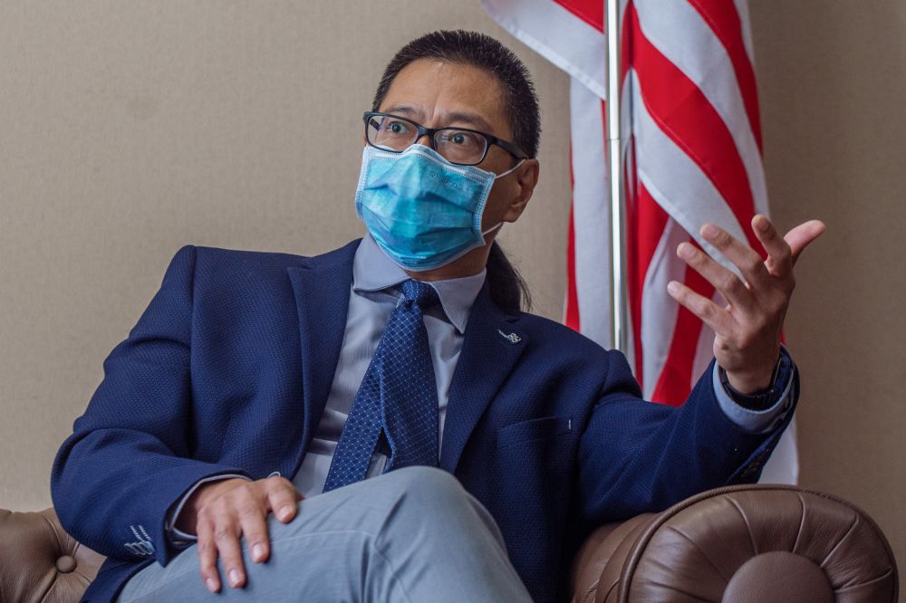 Election Commission deputy chairman Dr Azmi Sharom speaks to Malay Mail during an interview in Putrajaya January 10, 2022. u00e2u20acu2022 Picture by Shafwan Zaidonnn