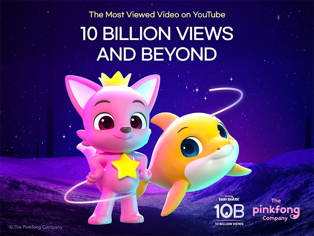 The phenomenal children's song, u00e2u20acu02dcBaby Sharku00e2u20acu2122 which was created by South Korean educational company, The Pinkfong Company, has surpassed the 10 billion views mark on YouTube on January 13. u00e2u20acu2022 Picture courtesy of The Pinkfong Company