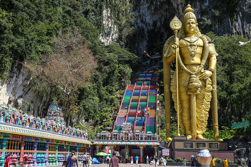 A general view of the Sri Maha Mariamman Temple at Batu Caves January 12, 2022. ― Picture by Yusof Mat Isa