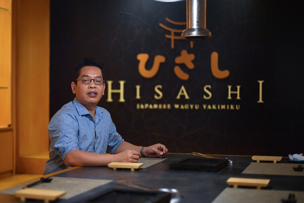 Hisashi Restaurant owner Akmal Abu Hassan during an interview at the restaurant located at Bangi Resort Hotel, Bandar Baru Bangi January 5, 2022. u00e2u20acu201d Bernama pic