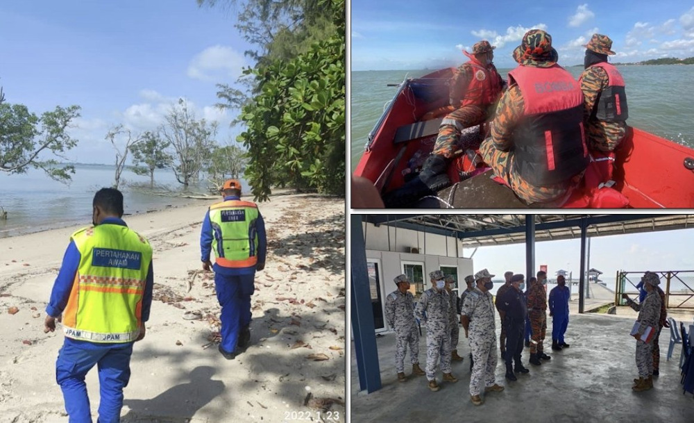 The search and rescue operation (Op Carilamat) for the remaining two illegal immigrants still missing in a boat capsize off Teluk Ramunia ended today. u00e2u20acu201d Picture via Twitter/Bernama