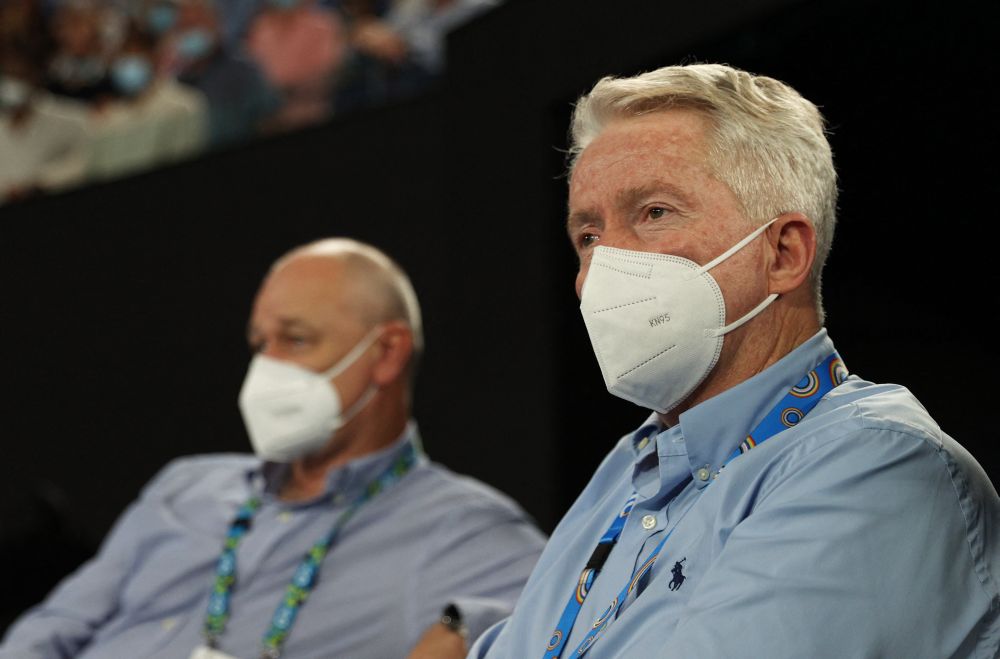 Tennis Australia CEO Craig Tiley during the fourth round match between Greece's Stefanos Tsitsipas and Taylor Fritz of the US at Melbourne Park January 24, 2022. u00e2u20acu201d Reuters picnn