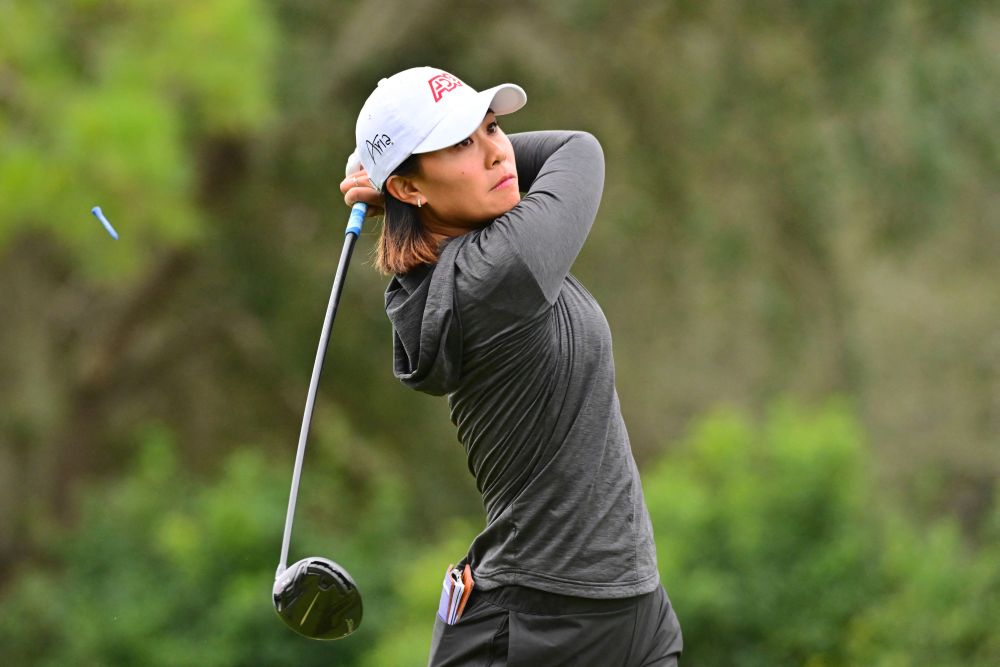 Danielle Kang plays her shot from the third tee during the final round of the 2022 Hilton Grand Vacations Tournament of Champions in Orlando January 23, 2022. u00e2u20acu201d Reuters pic