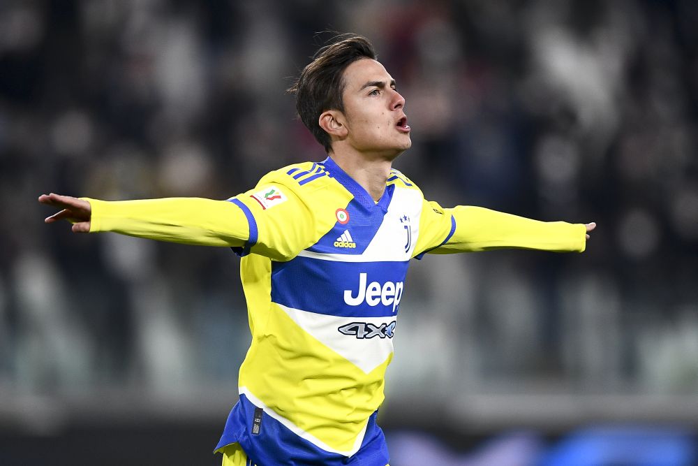 Paulo Dybala celebrates after scoring a goal during the Coppa Italia football match between Juventus FC and Sampdoria in Turin January 18, 2022. u00e2u20acu201d Reuters  pic