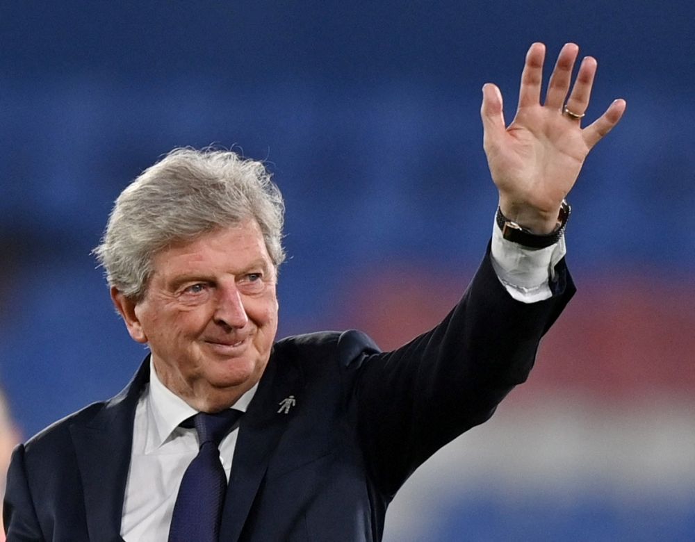 Crystal Palace manager Roy Hodgson waves to fans after one of his last games before retirement at Selhurst Park, London May 19, 2021. u00e2u20acu201d Reuters pic