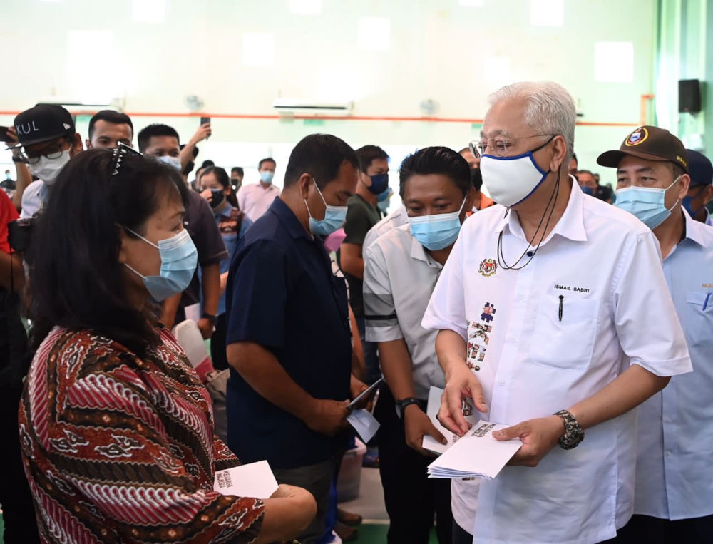 The prime minister said the process of channelling the assistance is fully implemented by the Implementation Coordination Unit of the Prime Ministeru00e2u20acu2122s Department through the state development offices. u00e2u20acu201d Picture from Twitter/Ismail Sabri 