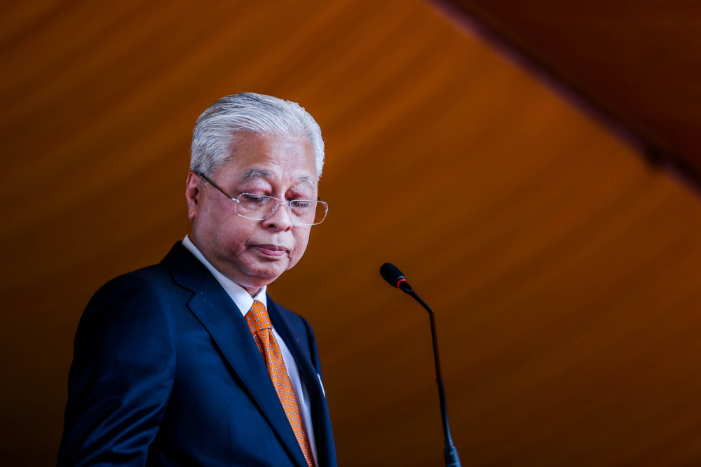 Prime Minister Datuk Seri Ismail Sabri Yaakob delivering his speech at the launch of the 40th World Customs Day at Kompleks Kastam Kelana Jaya, January 26, 2022. u00e2u20acu201d Picture by Hari Anggara