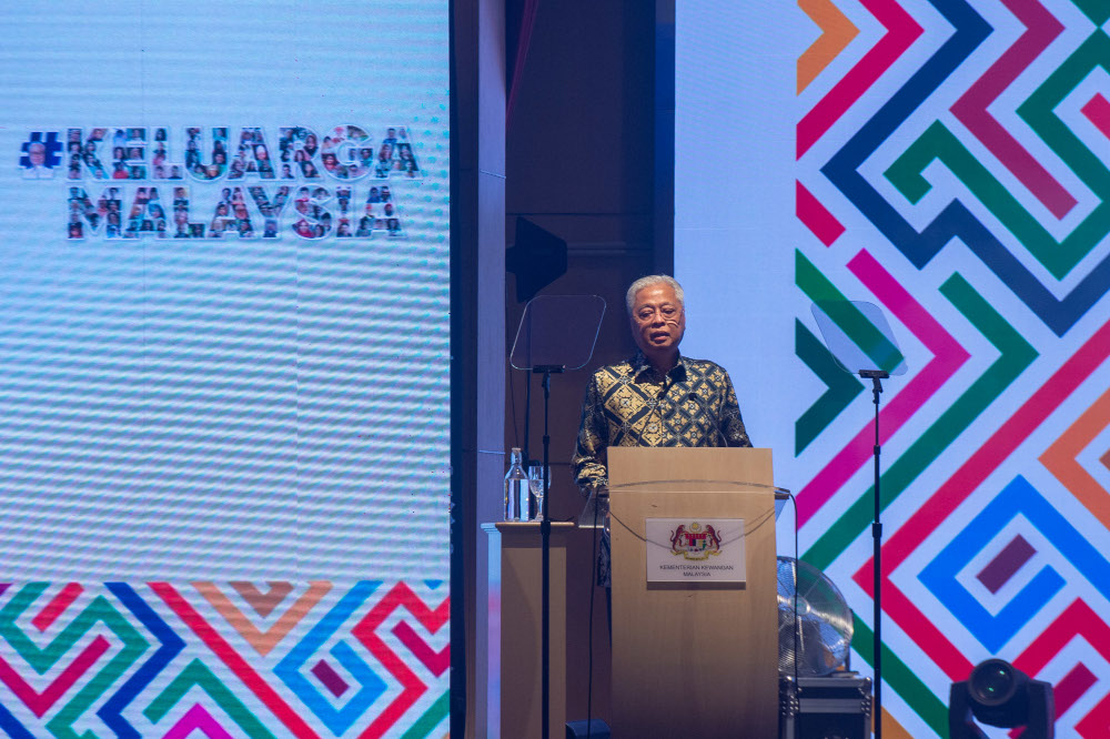 Prime Minister Datuk Seri Ismail Sabri delivers his speech during the launch of the Sustainable Development Goals Foundation in Putrajaya, January 27, 2022. u00e2u20acu201d Picture by Shafwan Zaidon
