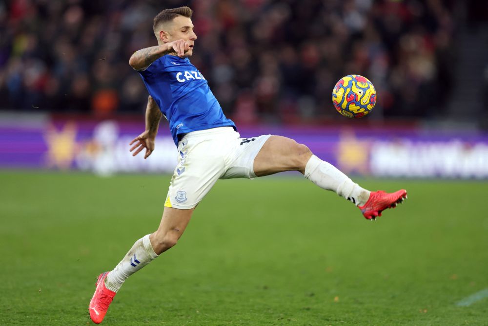 Everton's Lucas Digne in action against Brentford at the Brentford Community Stadium in London November 28, 2022. u00e2u20acu201d Reuters pic