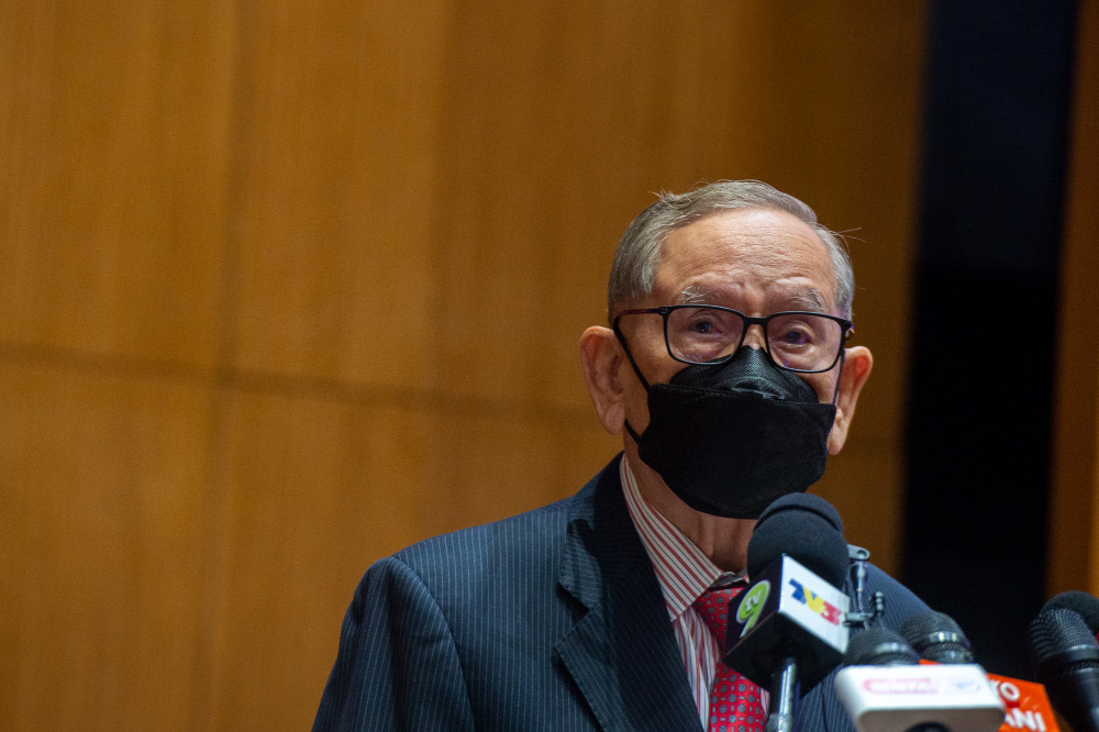 Chairman of the Advisory Board of Malaysian Anti-Corruption Commission (MACC) Tan Sri Abu Zahar Ujang, speaks to the media during a special press conference at MACC headquarters in Putrajaya, January 5, 2022. u00e2u20acu201d Picture by Shafwan Zaidon