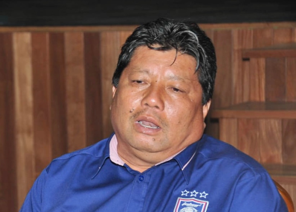 Johor Parti Pribumi Bersatu Malaysia (Bersatu) leader Mazlan Bujang has today officially resigned from all his party posts, at the Sultan Abu Bakar Complex in Johor Baru, January 27, 2022. u00e2u20acu201d Picture by Ben Tan