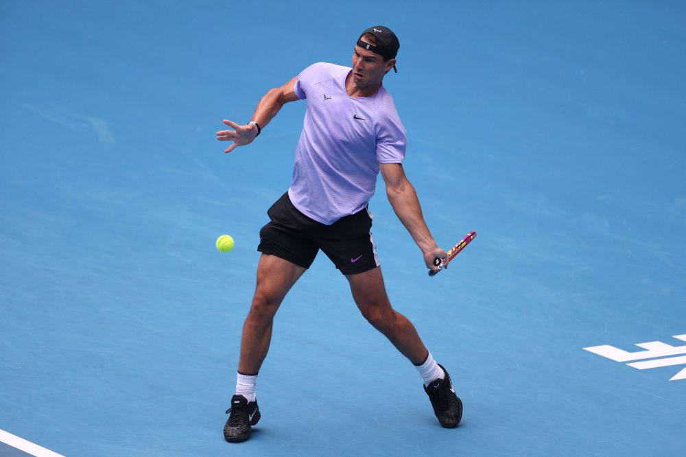 Spain's Rafael Nadal during a practice session at Melbourne Park January 5, 2022. u00e2u20acu201d Reuters pic 
