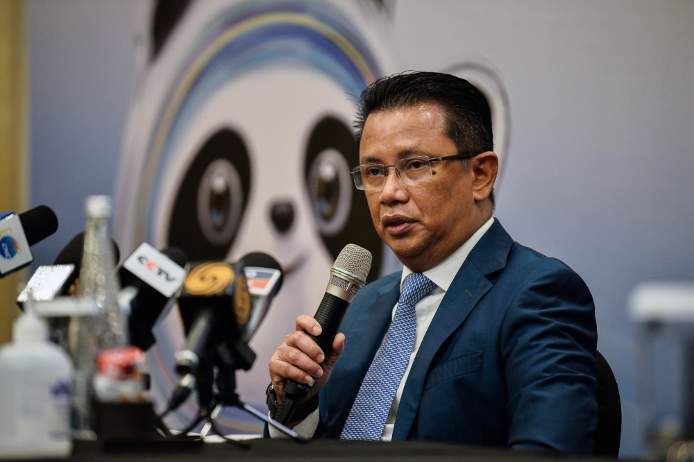 Olympic Council of Malaysia (OCM) president Tan Sri Mohamad Norza Zakaria speaks to the media in Kuala Lumpur, January 19, 2022. u00e2u20acu201d Bernama pic 