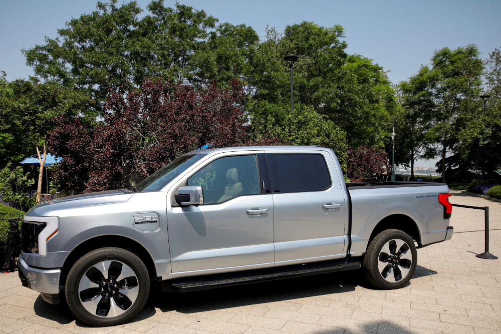 The Ford F-150 Lightning pickup truck is seen during a press event in New York May 26, 2021. u00e2u20acu201d Reuters pic