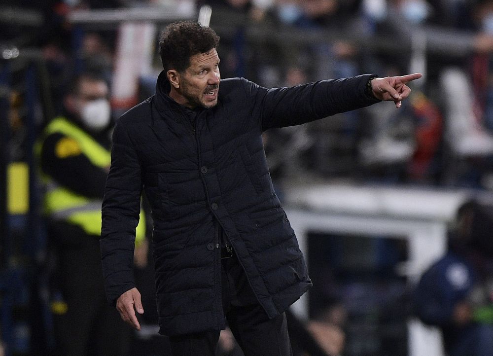 Atletico Madrid coach Diego Simeone during the match against Villarreal at Estadio de la Ceramica, Villarreal January 9, 2022. u00e2u20acu201d Reuters pic