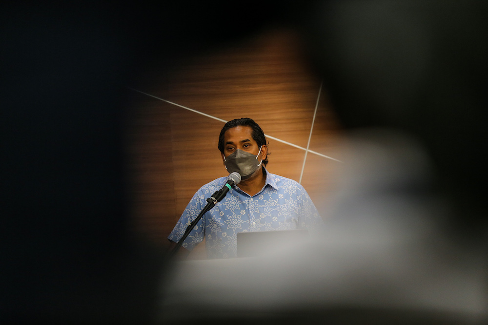 Health Minister Khairy Jamaluddin at the PICKids vaccination programme in Hospital Tunku Azizah in Kuala Lumpur February 3,2022. u00e2u20acu201d Picture by Ahmad Zamzahuri