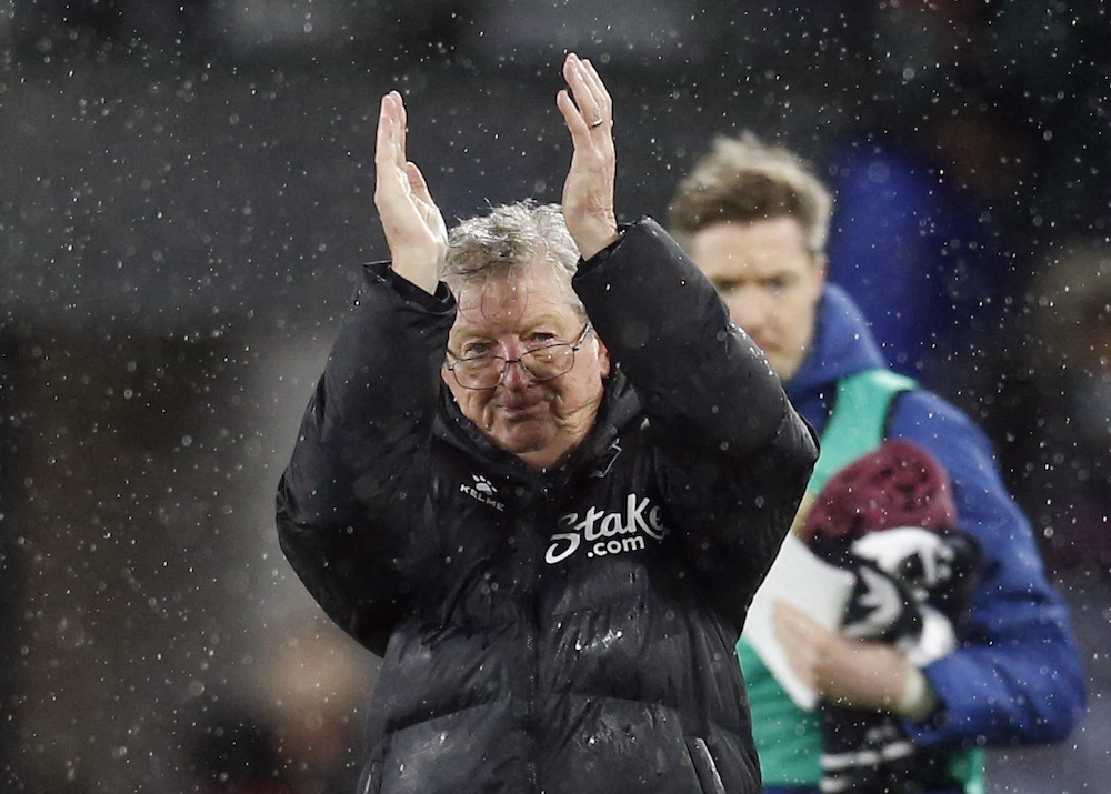 Watford manager Roy Hodgson applauds fans after the match, February 6, 2022. u00e2u20acu201d Action Images via Reuters