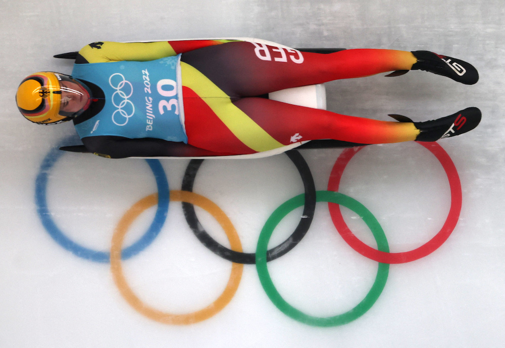 Natalie Geisenberger of Germany in action during training, February 5, 2022. u00e2u20acu201d Reuters pic