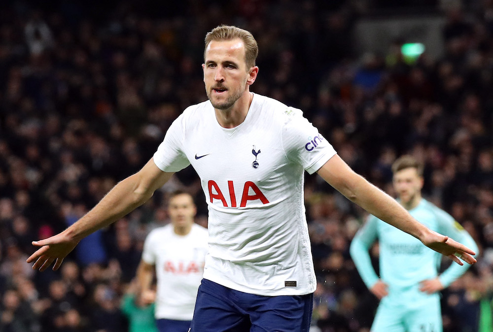 Tottenham Hotspur's Harry Kane celebrates scoring their third goal, London February 5, 2022. u00e2u20acu201d Reuters pic 