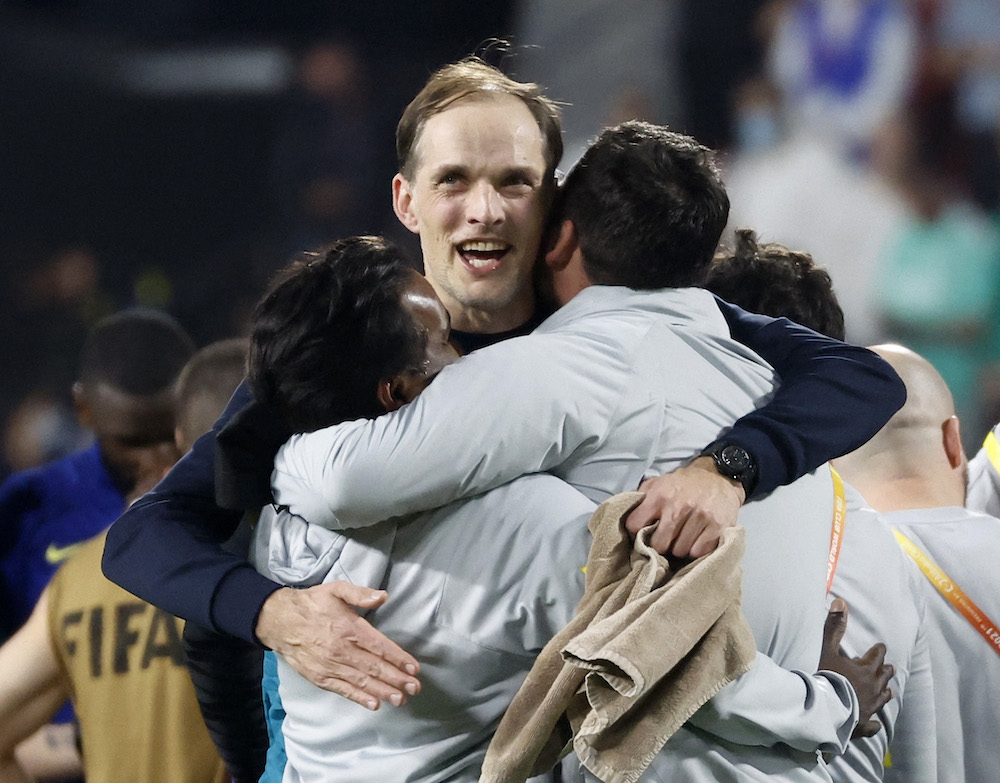 Chelsea manager Thomas Tuchel celebrates after the Club World Cup final match, Abu Dhabi February 12, 2022. u00e2u20acu201d Reuters pic