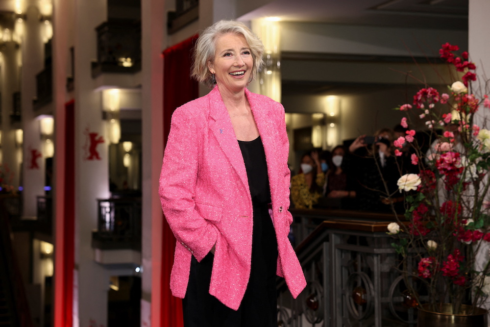 Actor Emma Thompson arrives at the red carpet to promote the movie 'Good Luck to You, Leo Grande' at the 72nd Berlinale International Film Festival in Berlin, Germany February 12, 2022. u00e2u20acu201d Reuters pic
