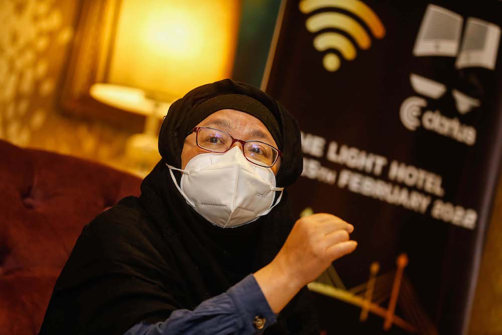 Penang State Exco Dr Norlela Ariffin speaks to the press after the launching of the 2nd Northern Region Ultrasound Handheld Course at The Light Hotel in Seberang Jaya February 14, 2022. u00e2u20acu201d Picture by Sayuti Zainudin