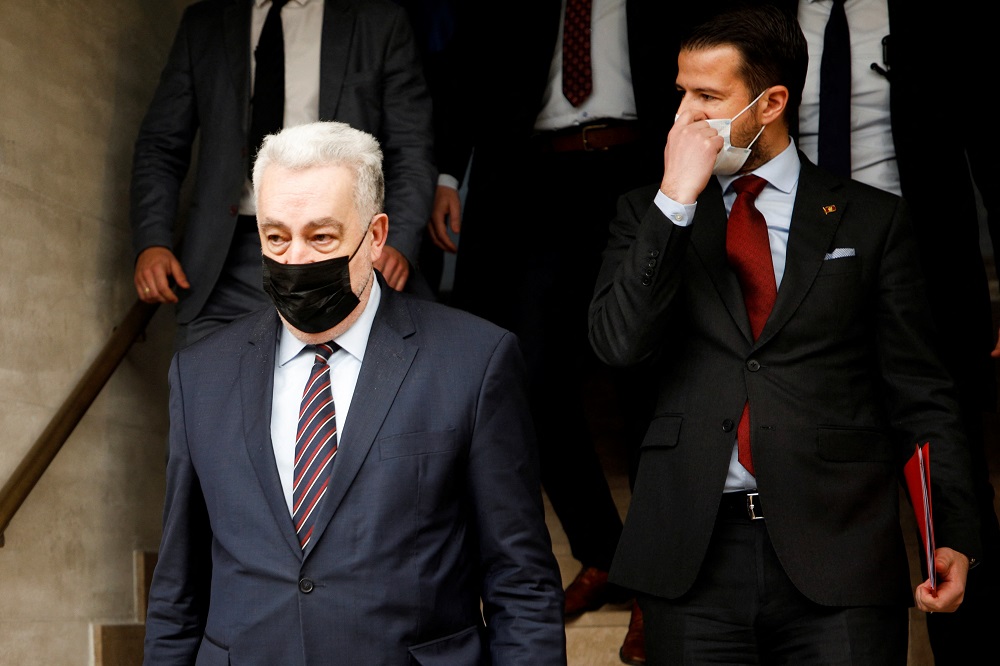 Montenegrin Prime Minister Zdravko Krivokapic arrives for an extraordinary parliament session of a no-confidence vote, in Podgorica, Montenegro February 4, 2022. u00e2u20acu201d Reuters pic