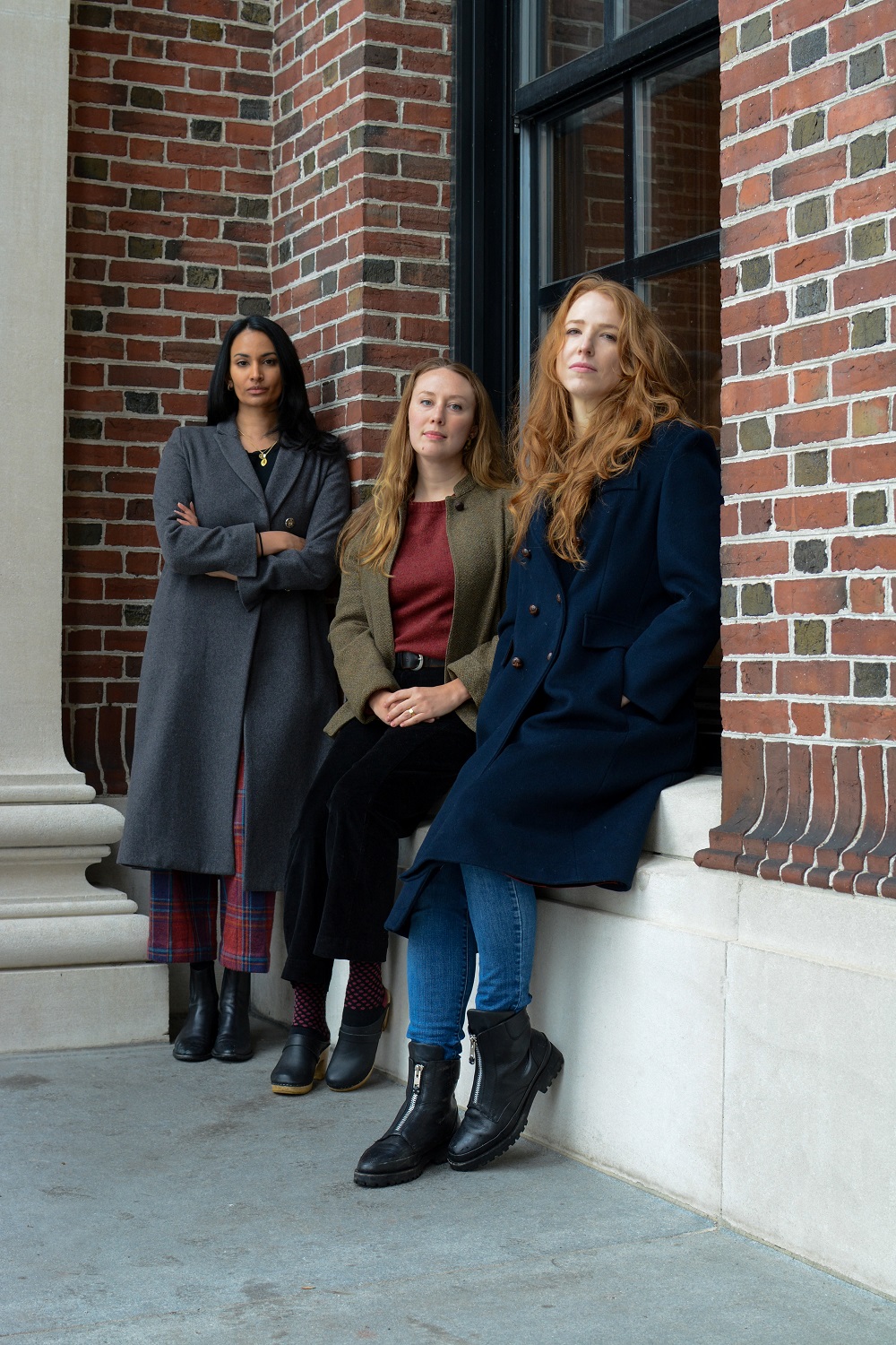 Amulya Mandava, Lilia Kilburn and Margaret Czerwienski, Harvard graduate students suing Harvard University, pose in an undated photograph. u00e2u20acu201d Picture by Lena Warnke Photography/Handout via Reuters