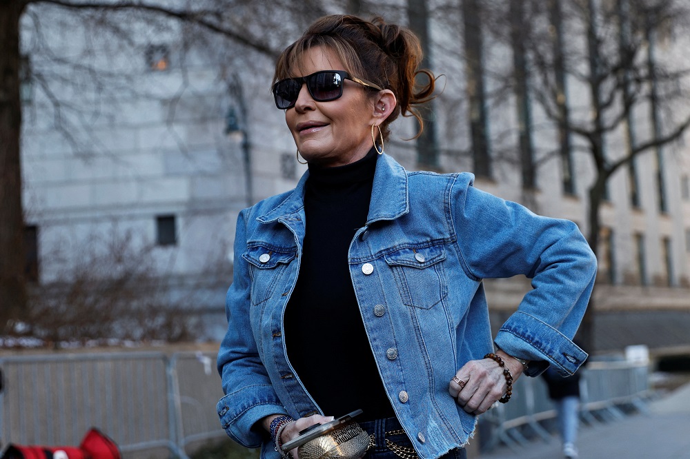 Sarah Palin arrives for her defamation lawsuit against the New York Times, at the United States Courthouse in the Manhattan borough of New York February 15, 2022. u00e2u20acu201d Reuters pic