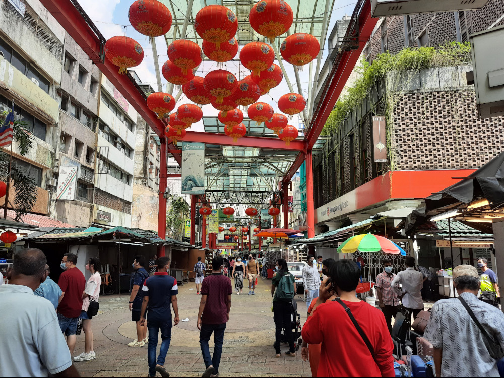 Visitors are seen at Petaling Street, Kuala Lumpur on the first day of Chinese New Year February 1. — Picture by Shafwan Zaidon