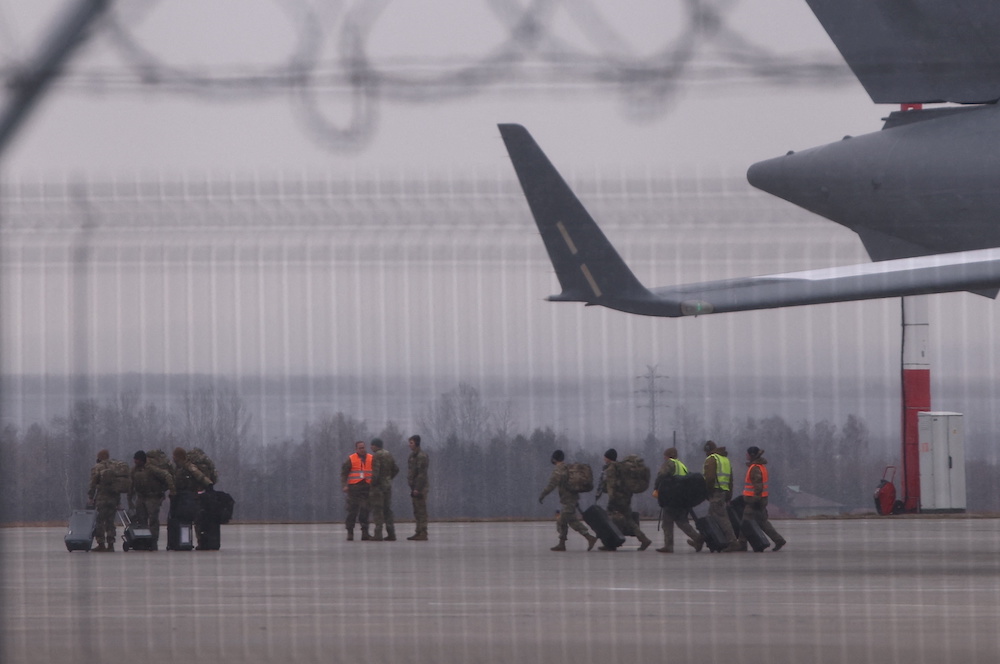 US soldiers disembark from USAir Force Boeing C-17 Globemaster III as they arrive at Rzeszow-Jasionka Airport, Poland February 6, 2022.  u00e2u20acu201d Reuters pic