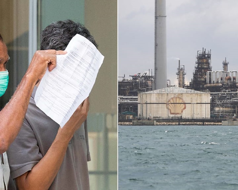 Juandi Pungot (left), a former Shell Eastern Petroleum employee, pleaded guilty to his role in the misappropriation of marine gas oil from the firm's biggest regional refinery on Pulau Bukom (right). u00e2u20acu201d TODAY pic