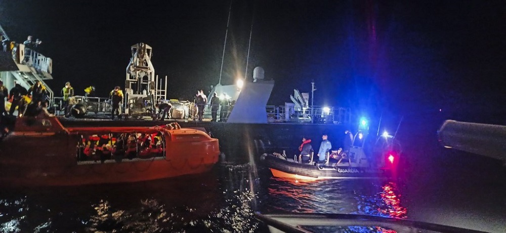 A handout photo by the Hellenic Coast Guard shows the rescue operation of 'Euroferry Olympia', near Corfu Island, on February 18, 2022. u00e2u20acu201d Handout  by Hellenic Coast Guard  via AFP