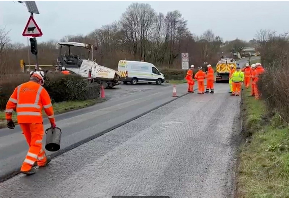 In a move that will see a reduction of nappies being sent to landfills, roads in Wales, UK, are using nappies to be resurfaced. u00e2u20acu201d Picture via Facebook/ Johnny Robish