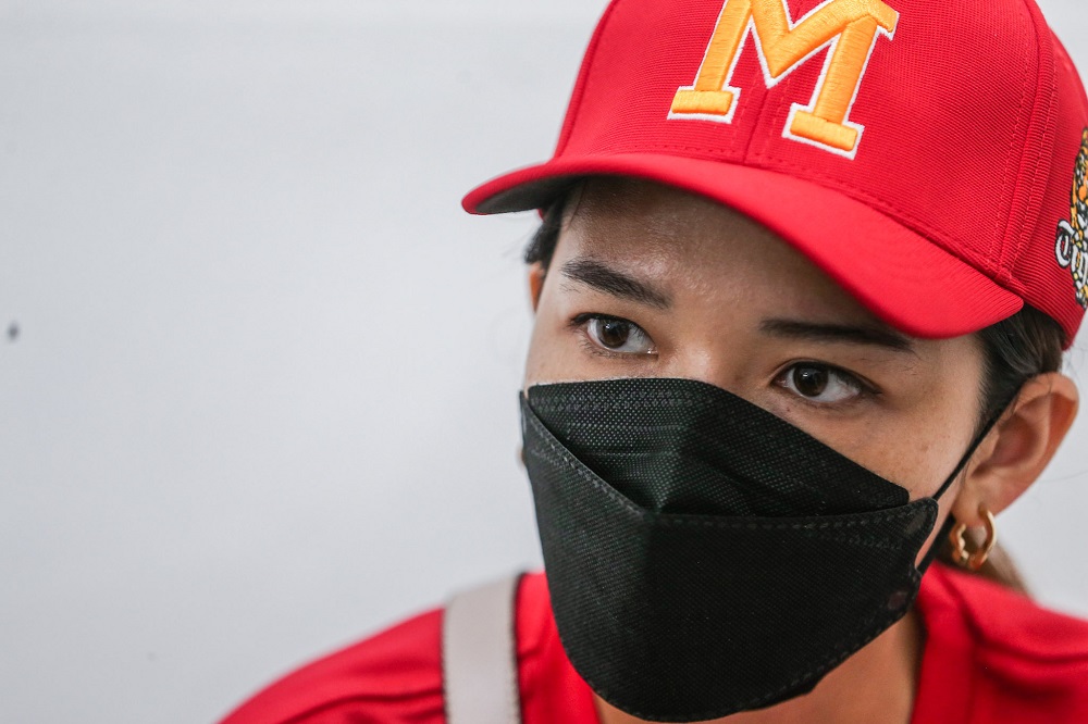 DAP candidate for Skudai state seat Marina Ibrahim speaks to Malay Mail during an interview at the Pakatan Harapan Operating Room in Skudai, Johor February 27, 2022. u00e2u20acu201d Picture by Hari Anggara
