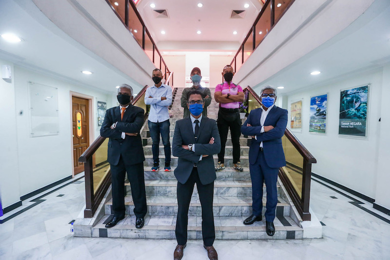 The Malaysia-Everest Expedition of 1997 climbers during the launching of The Summit-97 media franchise at Malaysia Tourism Centre (MaTic). u00e2u20acu201d Picture by Hari Anggara