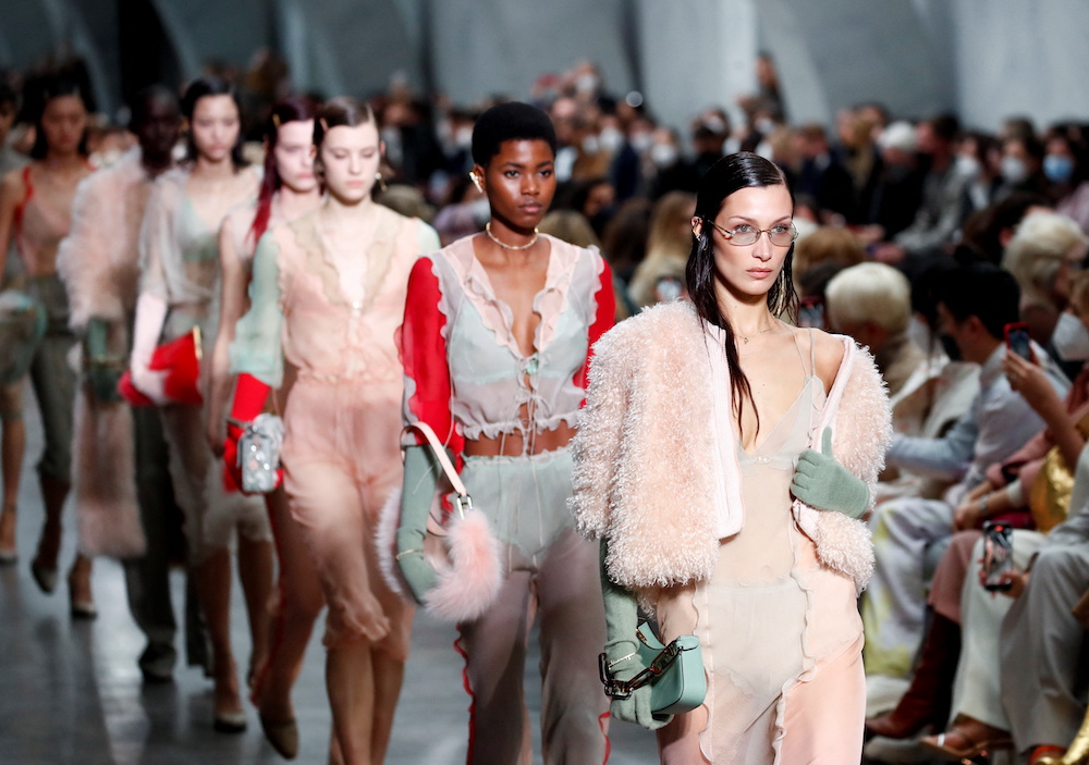 Models, including Bella Hadid, present creations from the Fendi Fall/Winter 2022/2023 collection during Fashion Week in Milan, Italy February 23, 2022. u00e2u20acu201d Reuters pic