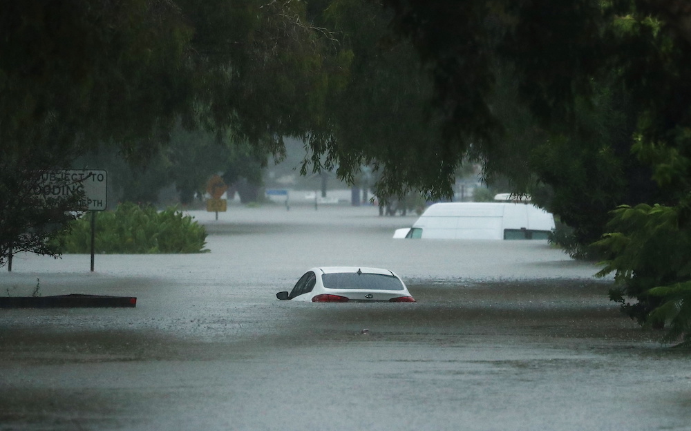 Flooded scenes at Rocklea on Brisbane's Southside, Queensland, Australia February 27, 2022. u00e2u20acu201d AAP Image/Jason O'Brien via Reuters